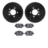 Dynamic Friction Co 8602-32012, Rotors-Drilled and Slotted-Black with 5000 Euro Ceramic Brake Pads, Zinc Coated 8602-32012